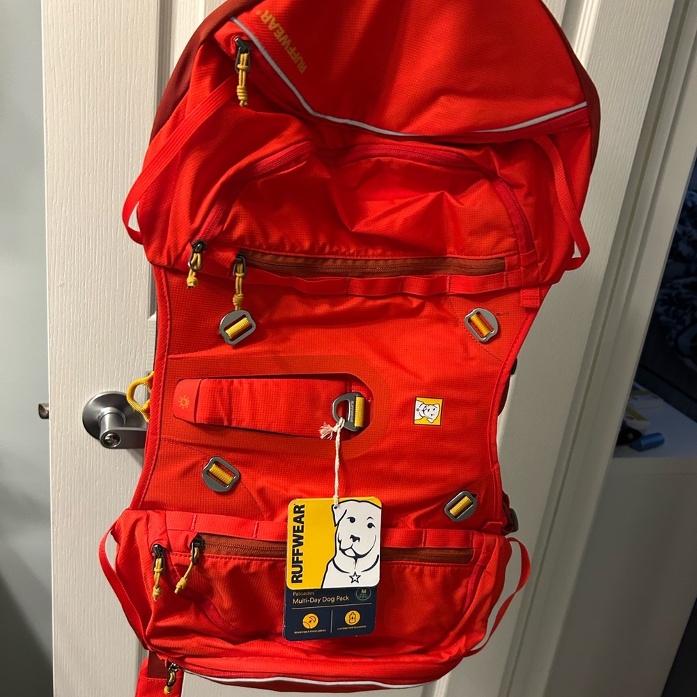 Dog Backpack - Red - Picture 3 of 7